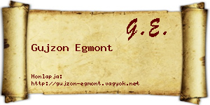 Gujzon Egmont névjegykártya